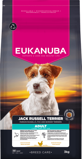 Krmivo Eukanuba Breed Care Adult Jack Russell Terrier Chicken 3 kg