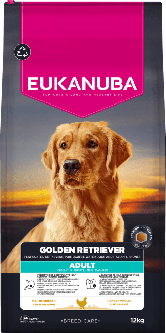 Krmivo Eukanuba Breed Care Adult Golden Retriever Chicken 12 kg