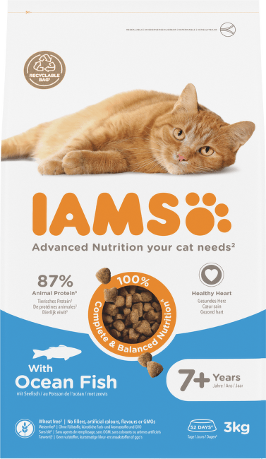 Krmivo IAMS Cat Senior Ocean Fish 3 kg