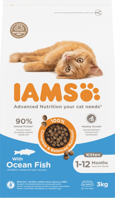 Krmivo IAMS Cat Kitten Ocean fish 3 kg