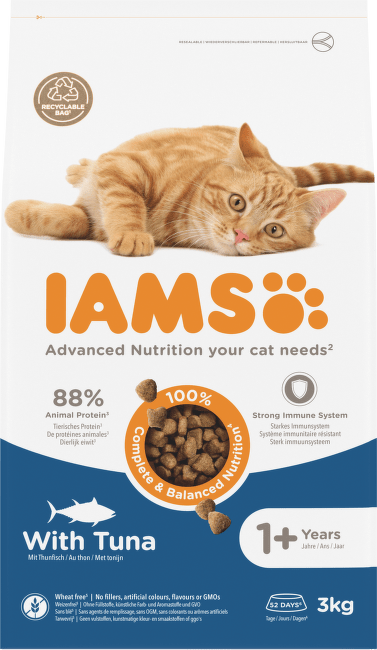 Krmivo IAMS Cat Adult Tuna 3 kg