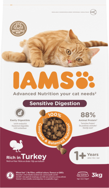 Krmivo IAMS Cat Adult Turkey 3 kg