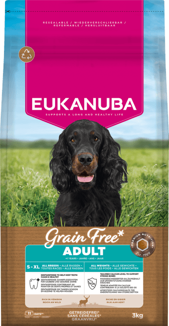 Krmivo Eukanuba Grain Free Adult All Breeds se zvěřinou 3kg