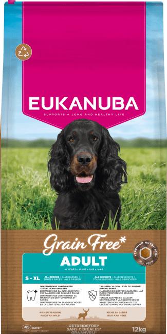 Krmivo Eukanuba Grain Free Adult All Breeds se zvěřinou 12kg