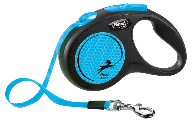 Samonavíjecí vodítko pro psy Flexi New Neon Tape S 5 m modré
