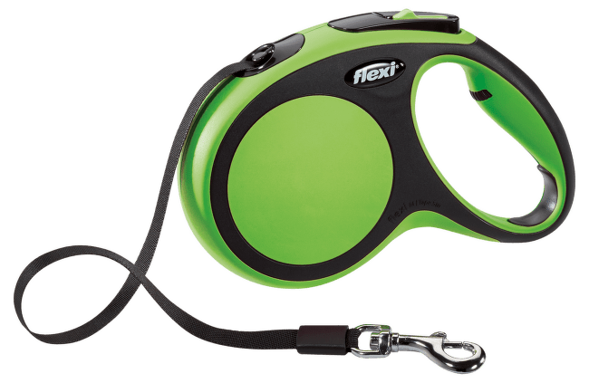 Инерционный поводок для собак - FLEXI Comfort Tape Leashes M, 5 m, green