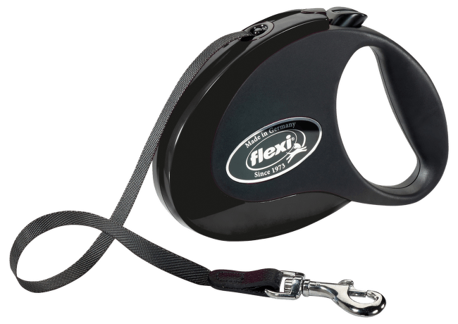 Inerces pavada suņiem – Flexi Style M Tape 5 m, Black