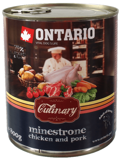 Консервы для собак – Ontario Culinary Minestrone Chicken and Pork, 800 г