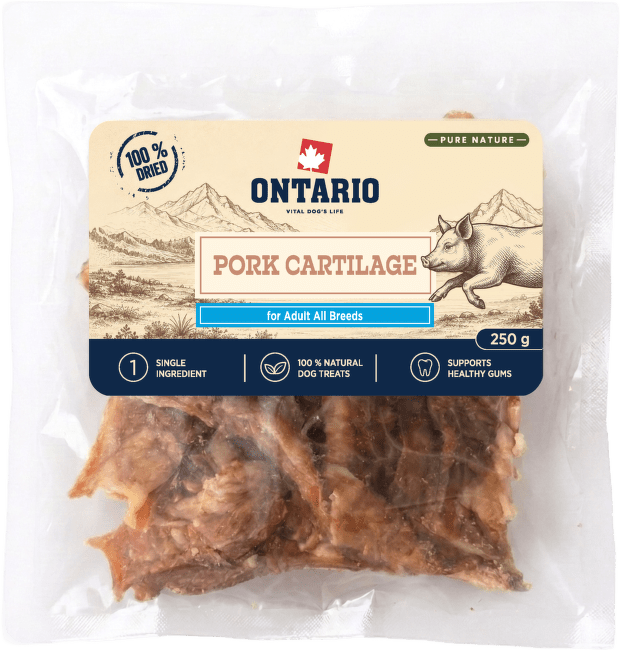 Sušené bravčové chrupavky Ontario Pure Nature 250 g