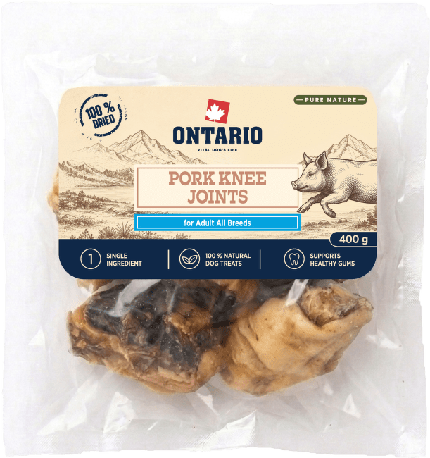 Sušený bravčový kolenný kĺb Ontario Pure Nature 400 g