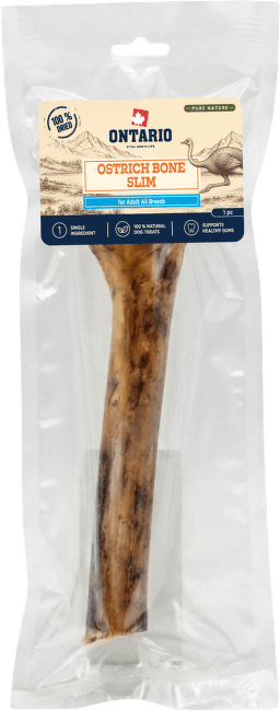 Sušená pštrosí kost Ontario Pure Nature Slim 1 ks
