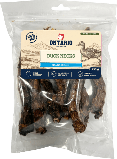 Sušené kachní krky Ontario Pure Nature 250 g
