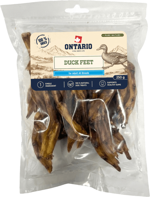 Sušené kachní pařátky Ontario Pure Nature 250 g