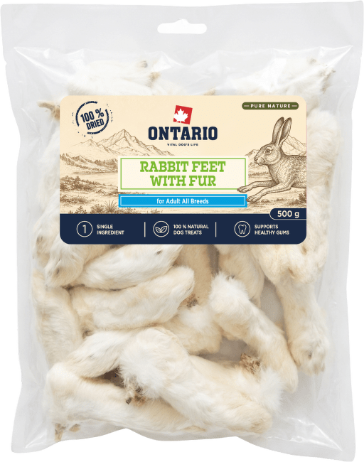 Králičí pacičky se srstí Ontario Pure Nature 500 g