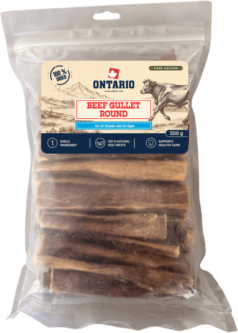 Sušený hovězí jícen Ontario Pure Nature kulatý 500 g