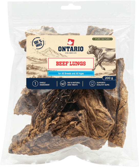 Sušené hovädzie pľúca Ontario Pure Nature 200 g
