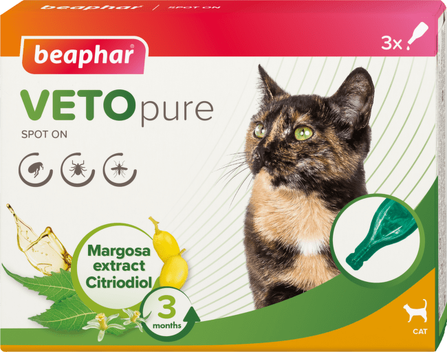 Spot-on pipeta pre mačky Beaphar Vetopure 3 ks