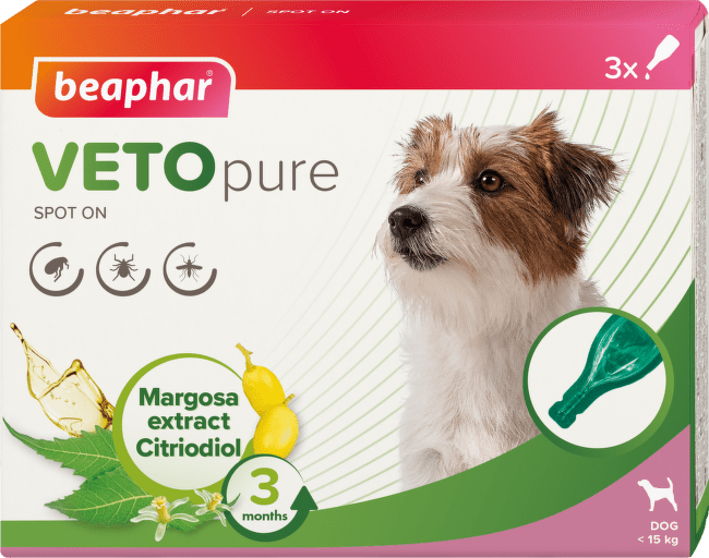 Spot-on pipeta pre psy Beaphar Vetopure S-M 3 ks