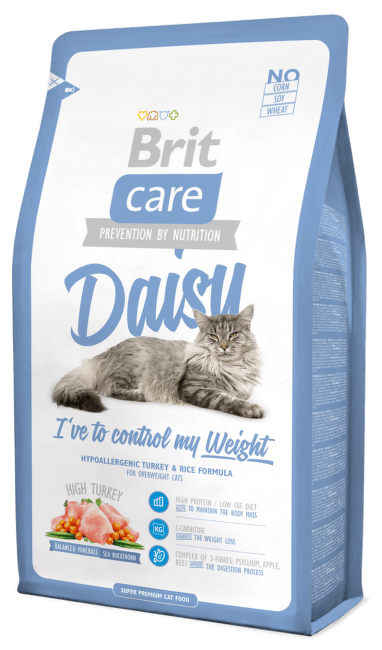 Корм для кошек - Brit Care Cat Daisy I've to control my Weight, индейка и рис, 2 kg