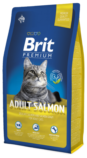 Корм для кошек – Brit Premium Cat Adult Salmon, 8 кг