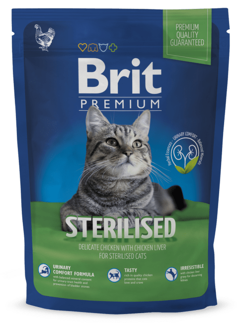 Brit Premium granuly Cat Sterilised kura 800 g