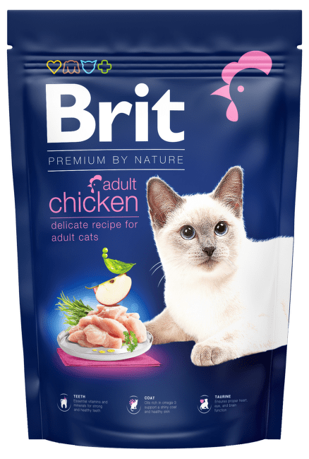 Brit Premium by Nature granuly Cat Adult kura 1,5 kg