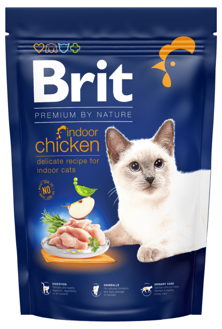 Brit Premium by Nature granuly Cat Indoor kura 1,5 kg