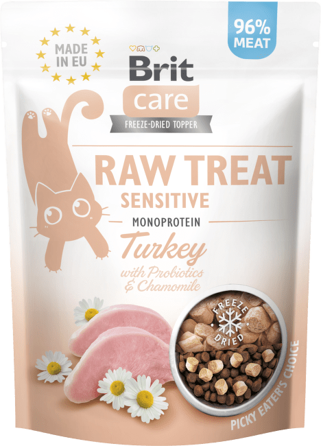 Pamlsek Brit RAW Cat Sensitive krůta 40 g