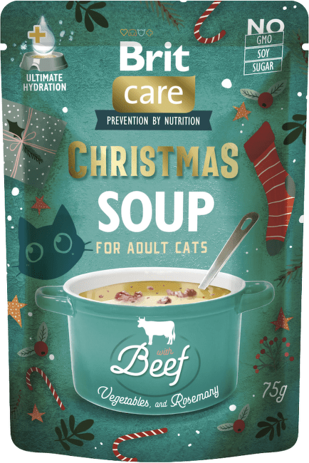 Kapsička Brit Care Cat Christmas hovädzia polievka s mrkvou 75g