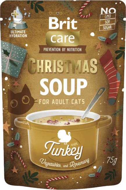 Kapsička Brit Care Cat Christmas morčacia polievka s mrkvou 75g