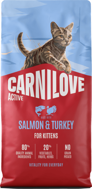 Granuly CARNILOVE Active pre mačiatka losos a morka 6 kg