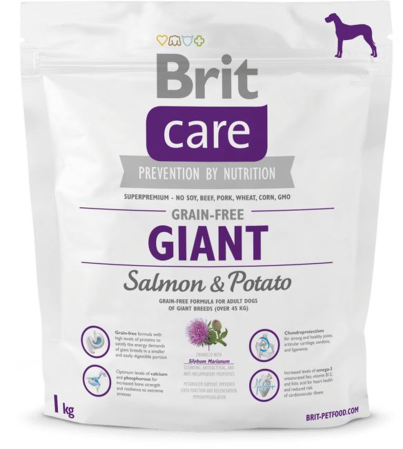 Brit Care granuly Grain-free Giant losos a zemiaky 1 kg