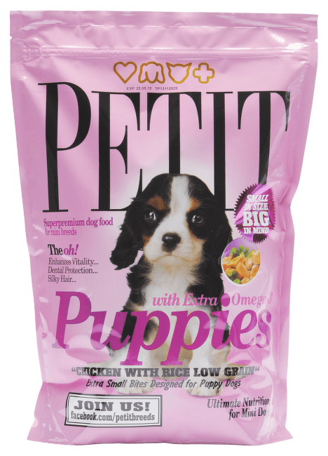 PETIT Dry Puppies with Extra Omega-3 Low Grain 1.5kg