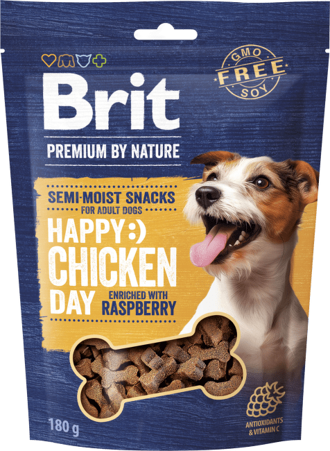 Pamlsok Brit Premium by Nature Dog kuracie mäso s malinou 180 g
