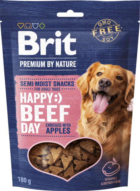 Pamlsek Brit Premium by Nature Dog Semi-moist hovězí s jablky 180 g