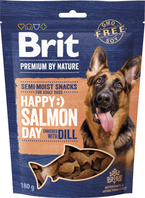 Pamlsok Brit Premium by Nature Dog losos s kôprom 180 g