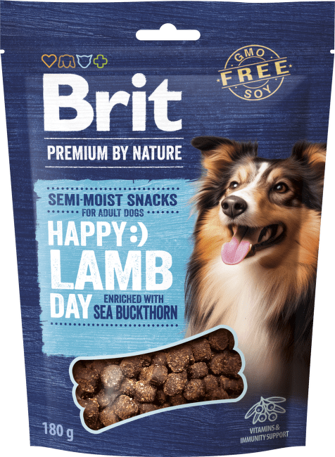 Pamlsek Brit Premium by Nature Dog Semi-moist jehněčí s rakytníkem 180 g