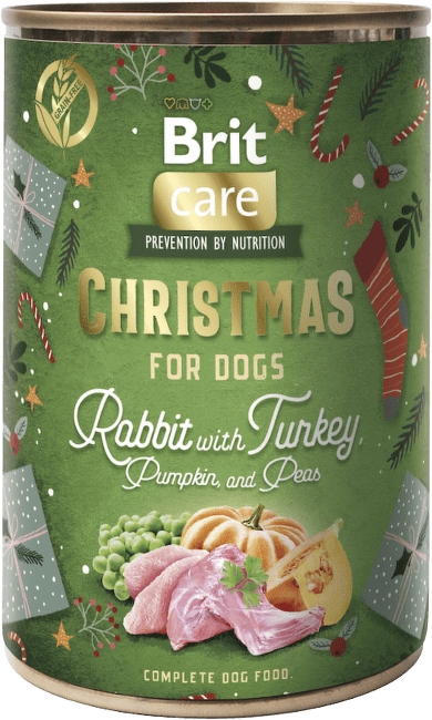 Konzerva Brit Care Dog Christmas králik s tekvicou, hráškom a petržlenom 400g