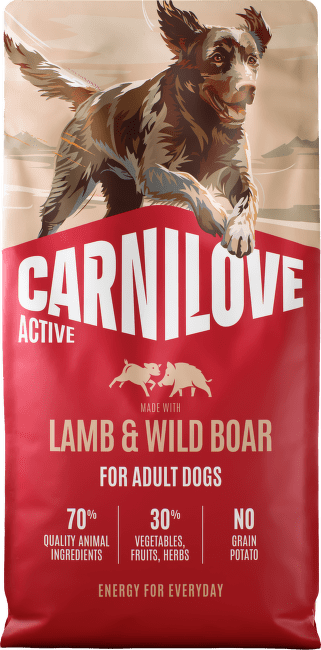 Granule CARNILOVE Active pro dospělé psy jehněčí a divočák 12 kg