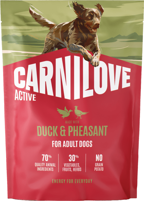 Granule CARNILOVE Active pro dospělé psy kachna a bažant 1,5 kg