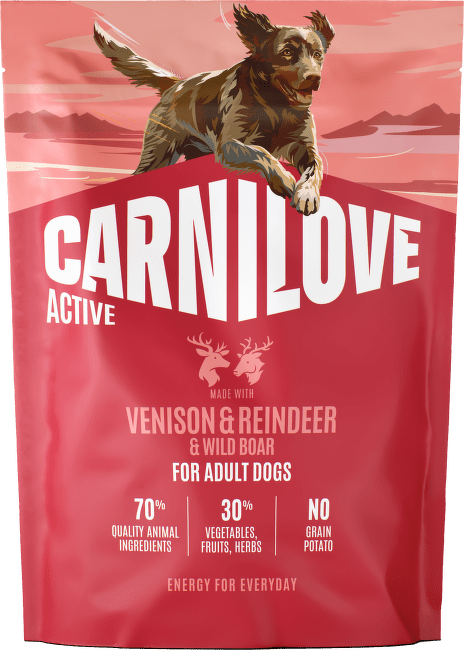 Granule CARNILOVE Active pro dospělé psy zvěřina, sob a divočák 1,5 kg