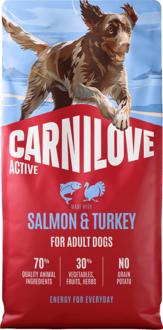 Granuly CARNILOVE Active pre dospelé psy losos a morka 12 kg