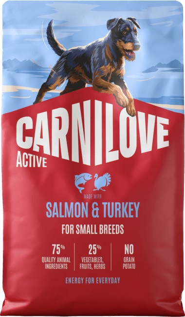 Barība suņiem – CARNILOVE ACTIVE Adult Small Breeds Salmon and Turkey 4 kg