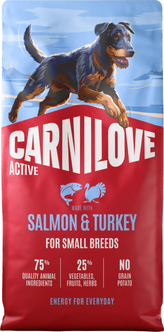 Granuly CARNILOVE Active pre dospelé psy malých plemen losos a morka 12 kg