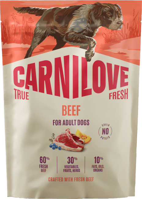Granule CARNILOVE True Fresh pro dospělé psy hovězí 1,5 kg