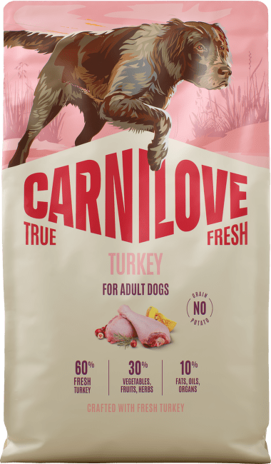 Granule CARNILOVE True Fresh pro dospělé psy krůta 4 kg