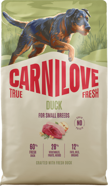Granuly CARNILOVE True Fresh pre malé psy kačica 4 kg