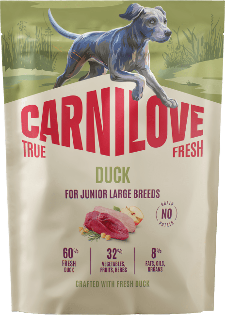 Granule CARNILOVE True Fresh pro mladé psy velkých plemen kachna 1,5 kg