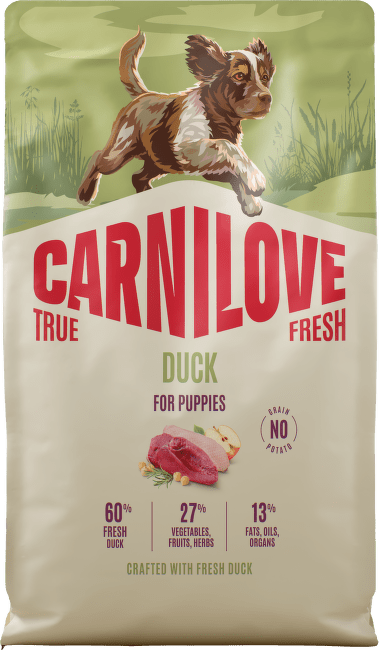 Barība suņiem – CARNILOVE TRUE FRESH Puppies Duck 4 kg