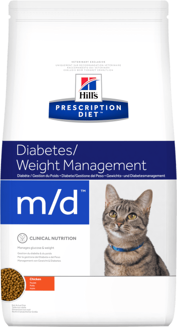 Veterinārā barība kaķiem – Hill's m/d, 3 kg